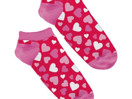 Valentine Heart No Show Socks on Sale