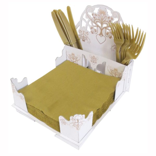 Rustic Wedding Napkin Cutlery Holder Online Hot Sale