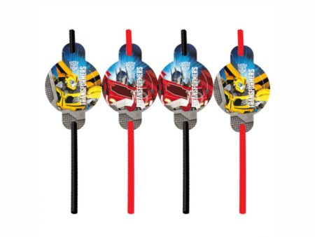 Transformers Drinking Straws 8pcs Online now