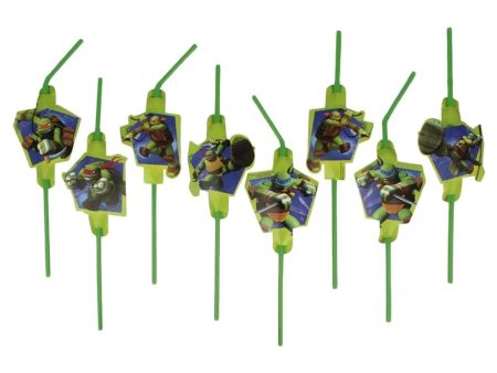 Teenage Mutant Ninja Turtles Drinking Straws 8pcs Online now