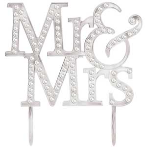 Mr. & Mrs. Cake Toppers 5 1 4in x 5in Online Hot Sale