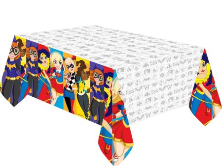 DC Superhero Girls Rectangular Plastic Tablecover Hot on Sale