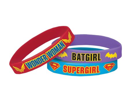 DC Superhero Girls Rubber Bracelets 6pcs Cheap