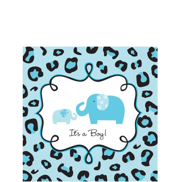 Baby Shower - Sweet Safari Boy Beverage Tissues 36pcs For Cheap