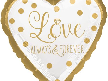 Sparkling Gold Wedding Love Foil Balloon 45cm Online now